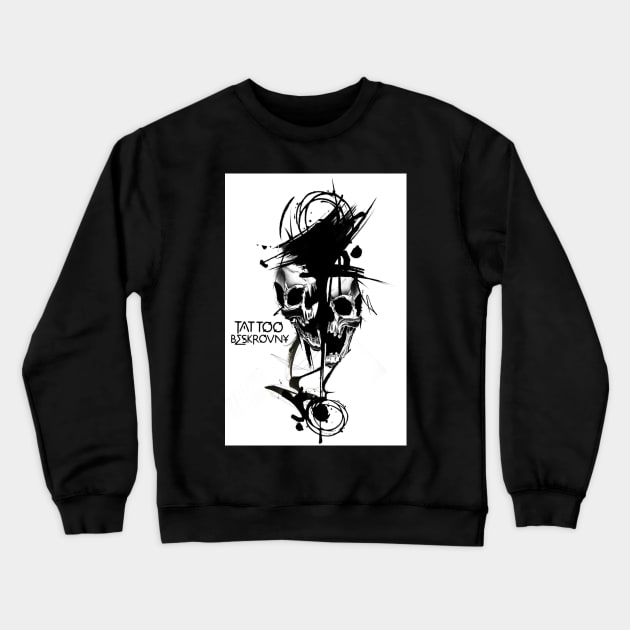 Two skulls Crewneck Sweatshirt by BSKR